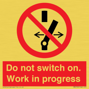Do not switch on. Work in progress